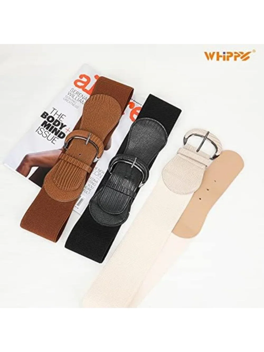 Vintage Stretchy Wide Elastic Waist Belts for Women - 3 Pack & 4 Pack Options